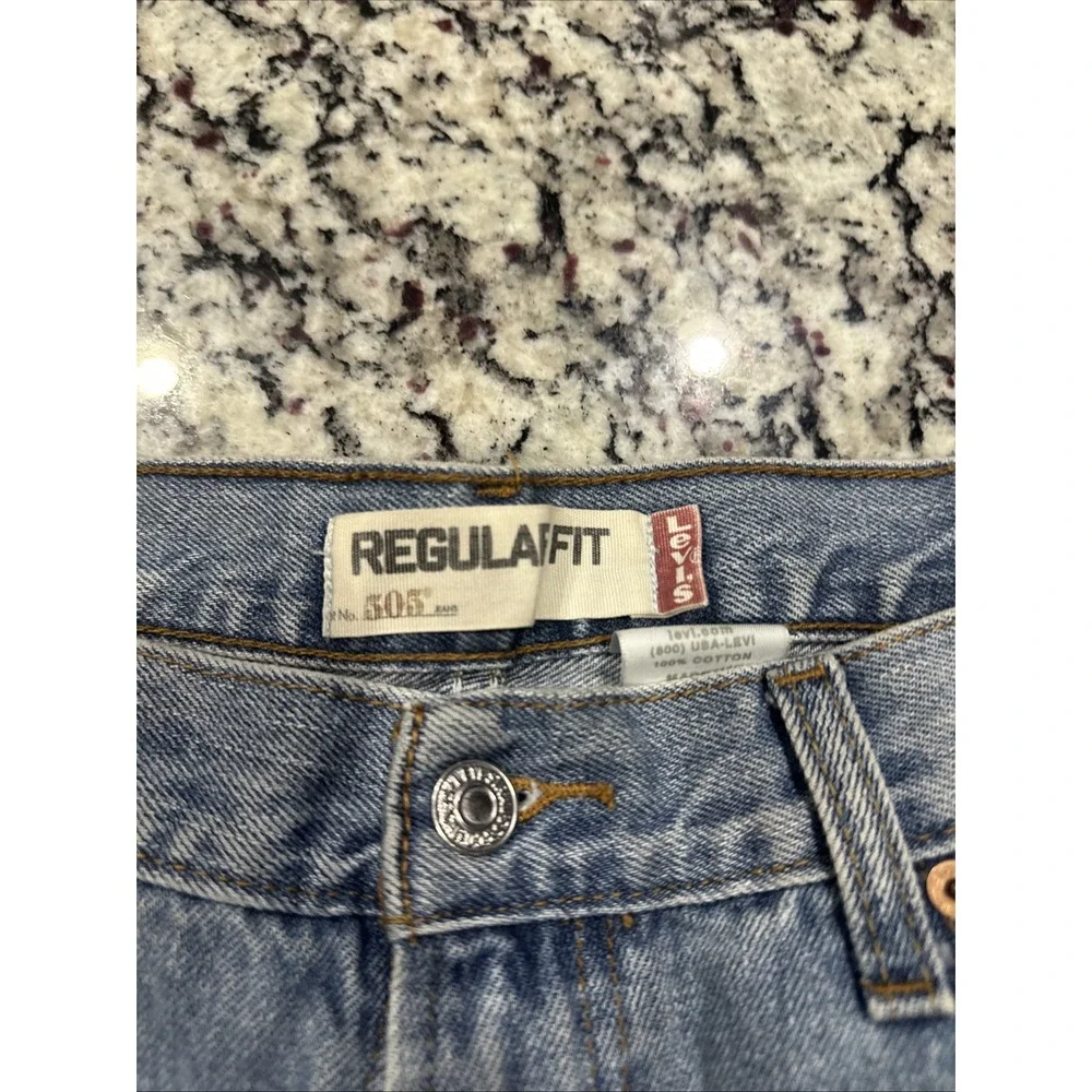 Levis 505 Jeans Mens 38x30 Regular Fit Straight Leg‎ Denim Classic